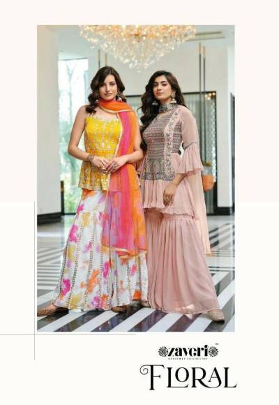 Floral By Zaveri Designer Partywear Dress Collection